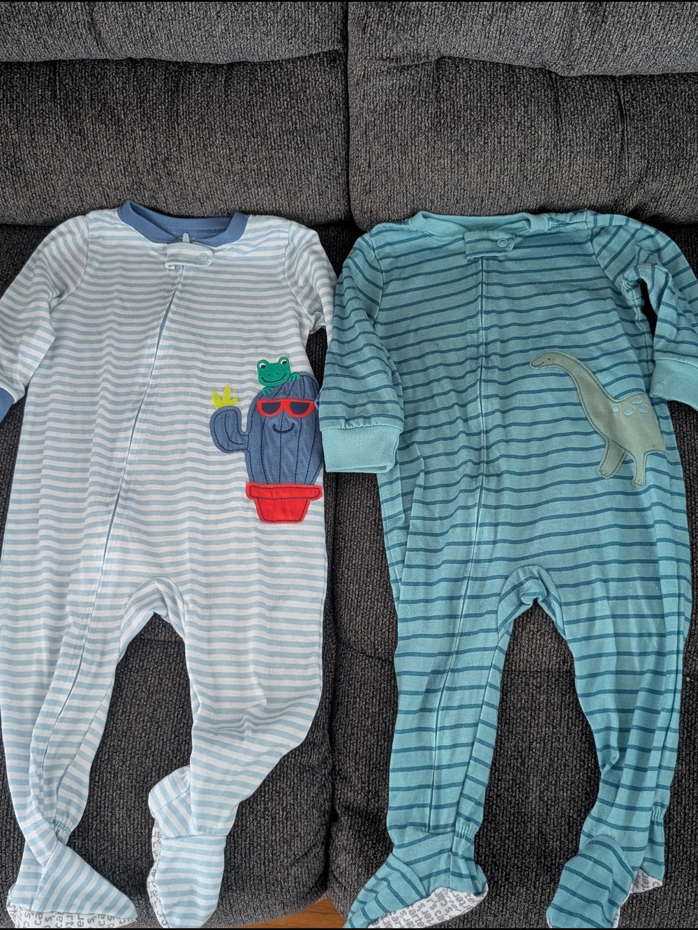 Baby Zip Up Pajamas 12 Months (5 Pack) - Picture 3 of 3
